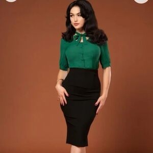 Pinup Black Pencil Skirt